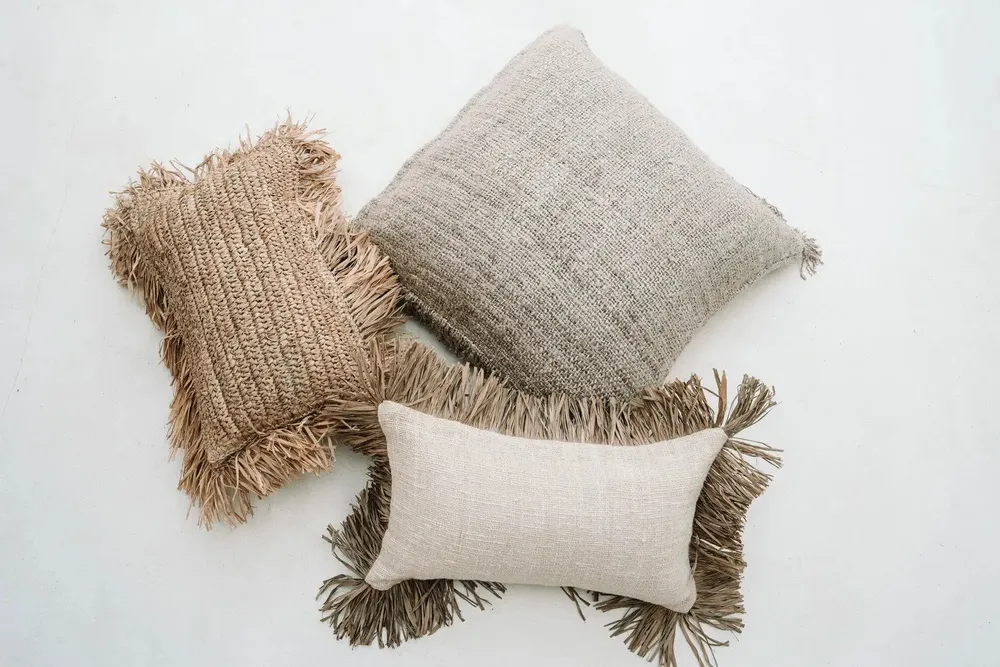 Objets de décoration - La Housse De Coussin En Raphia Rectangulaire - Naturelle - 30x50 - BAZAR BIZAR LIVING