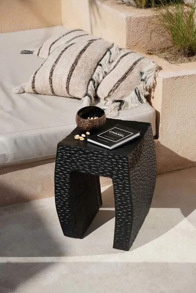 Stools - The Montano Stool - Black - BAZAR BIZAR LIVING
