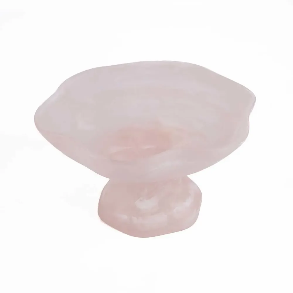 Platter and bowls - The Resin Organic Fruit Stand - Pink White - BAZAR BIZAR LIVING