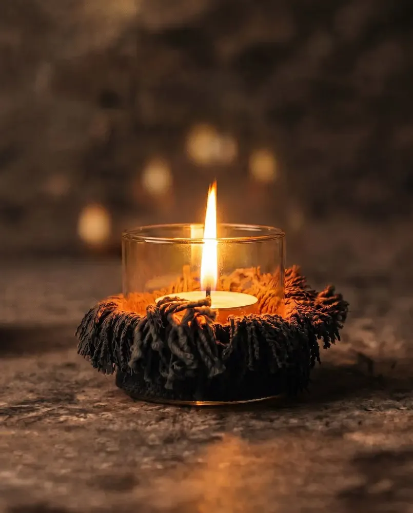 Candlesticks and candle holders - The Oh My Gee Candle Holder - Black Velvet - S - BAZAR BIZAR LIVING