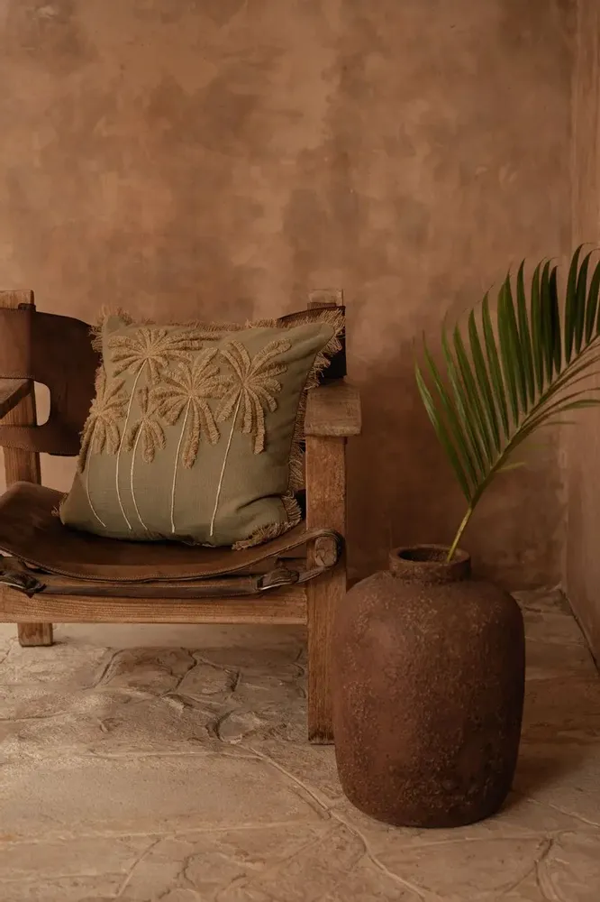 Cushions - The Tropical Breeze Cushion Cover - Forest Green - BAZAR BIZAR LIVING