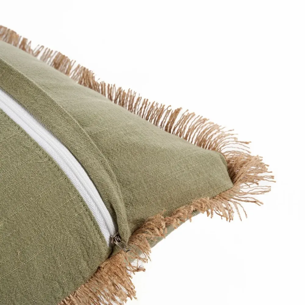 Cushions - The Tropical Breeze Cushion Cover - Forest Green - BAZAR BIZAR LIVING