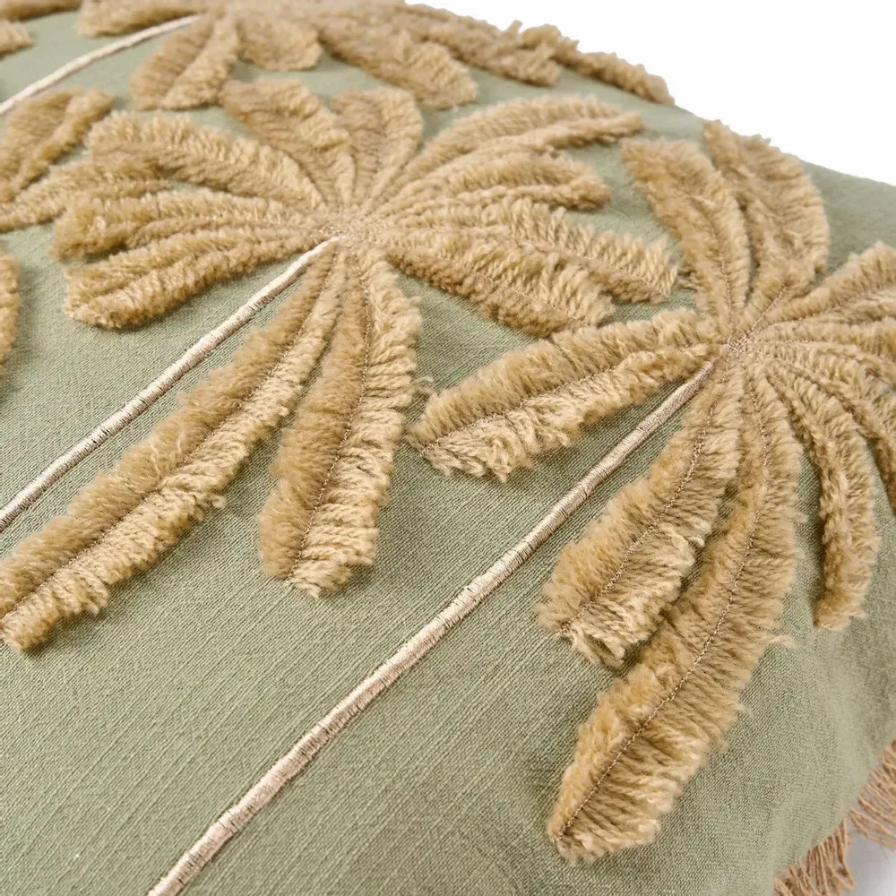 Cushions - The Tropical Breeze Cushion Cover - Forest Green - BAZAR BIZAR LIVING