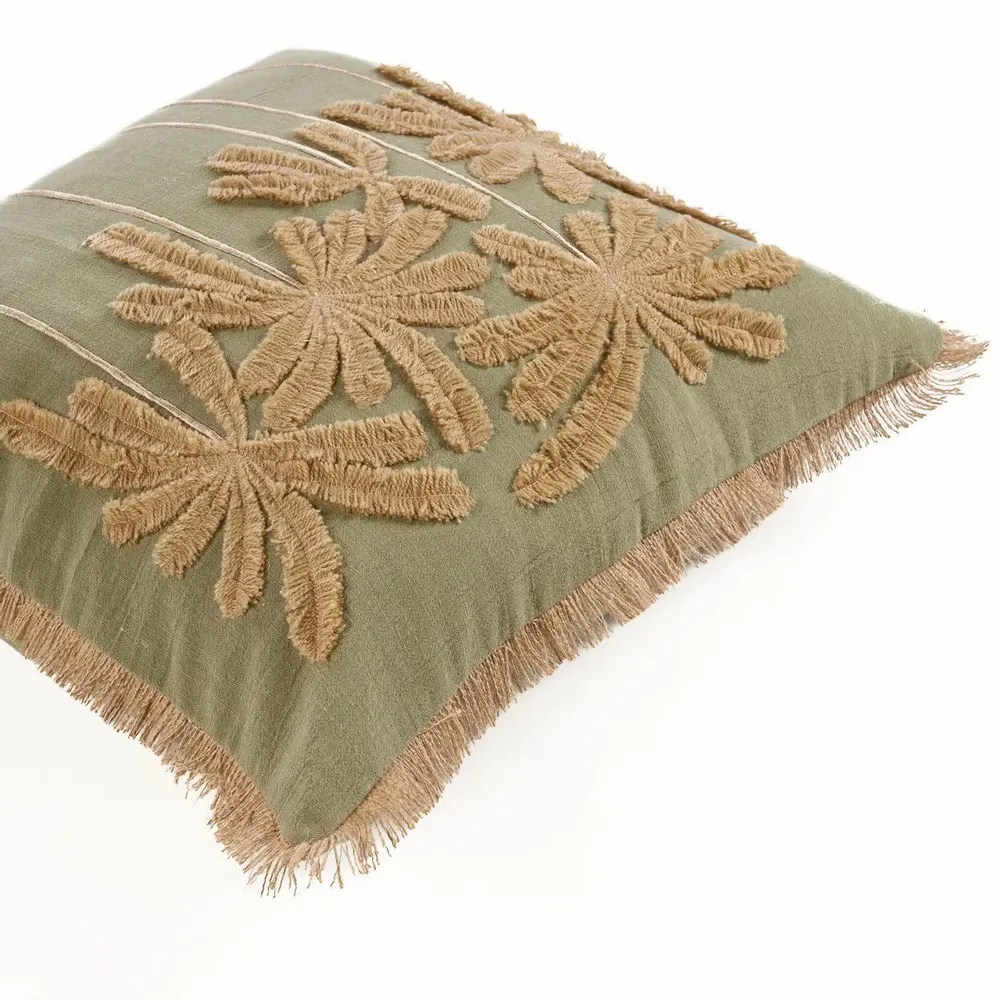 Cushions - The Tropical Breeze Cushion Cover - Forest Green - BAZAR BIZAR LIVING