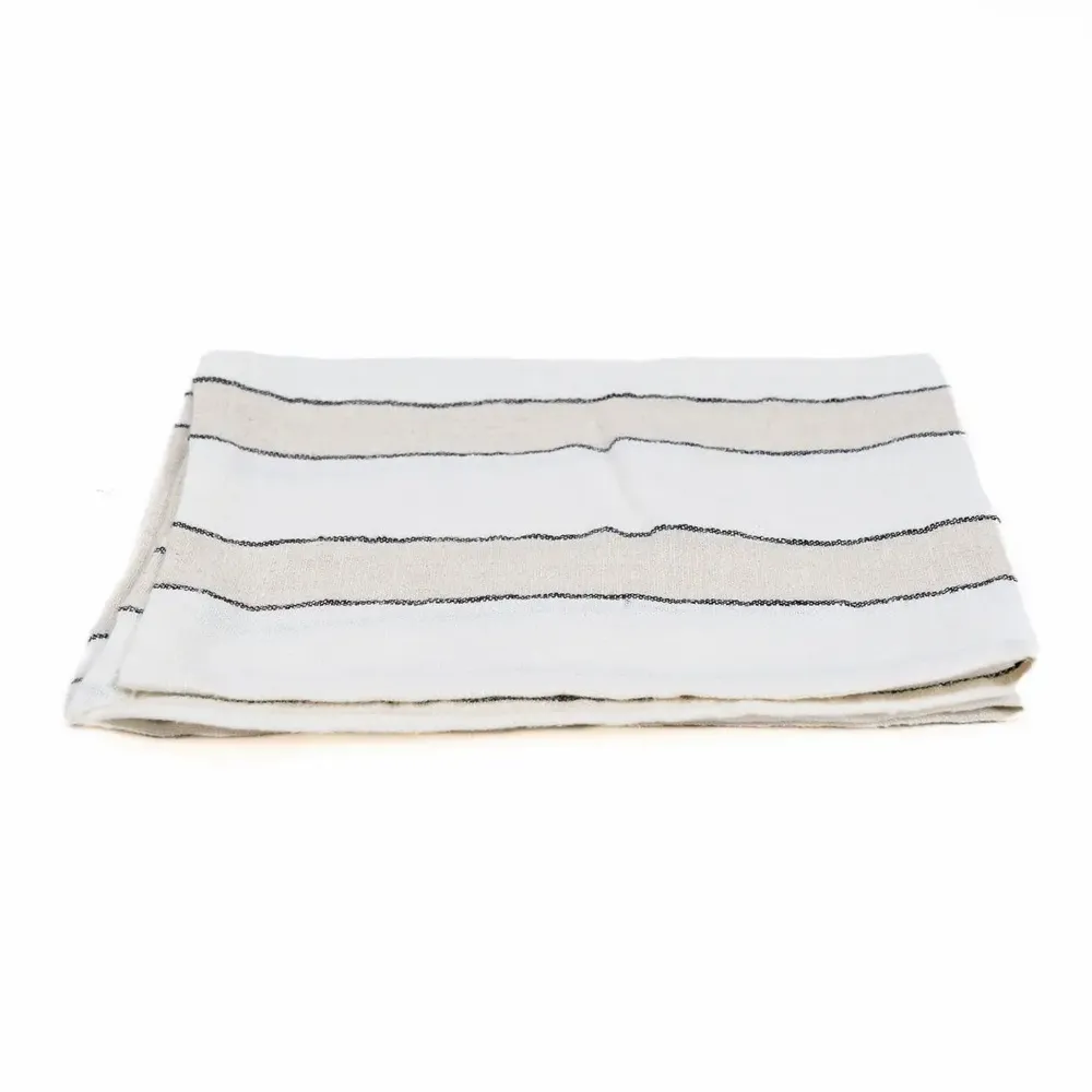 Napkins - The Provence Napkin - Natural Black White - 45x45 - BAZAR BIZAR LIVING