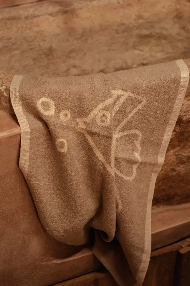 Dish towels - The Linen Fish Kitchen Towel - Natural White - 50x70 - BAZAR BIZAR LIVING