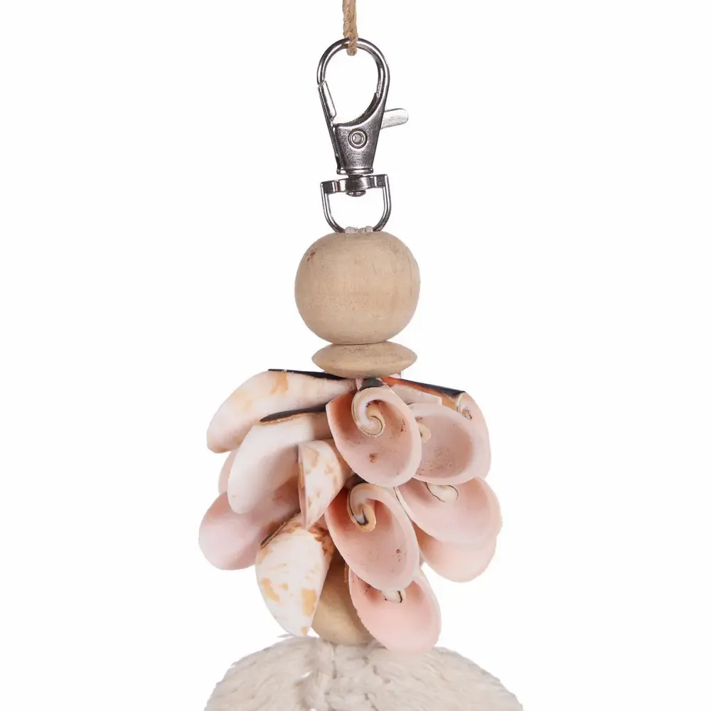 Decorative objects - The Shiva Shell Keychain - Pink White - BAZAR BIZAR LIVING