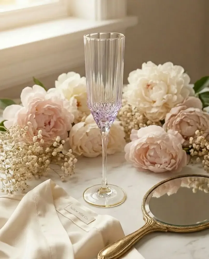 Glass - The Pink Blush Champagne Flute - Pink - BAZAR BIZAR LIVING