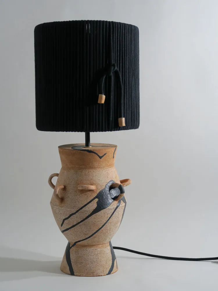 Lampes de table - Lampe à poser Terracotta et cordes - LISA MAÏOFISS