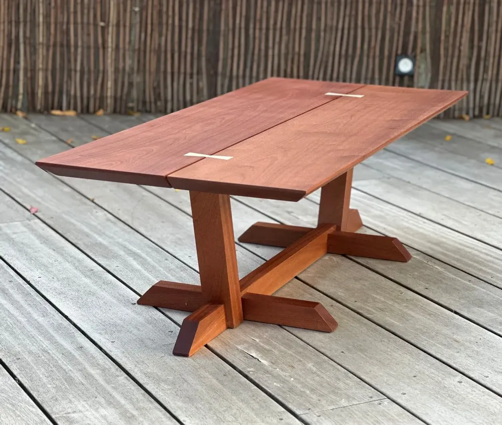 Coffee tables - The "Wharton" Coffee Table in solid walnut or magohany - LES ATELIERS VAU FONTAINE