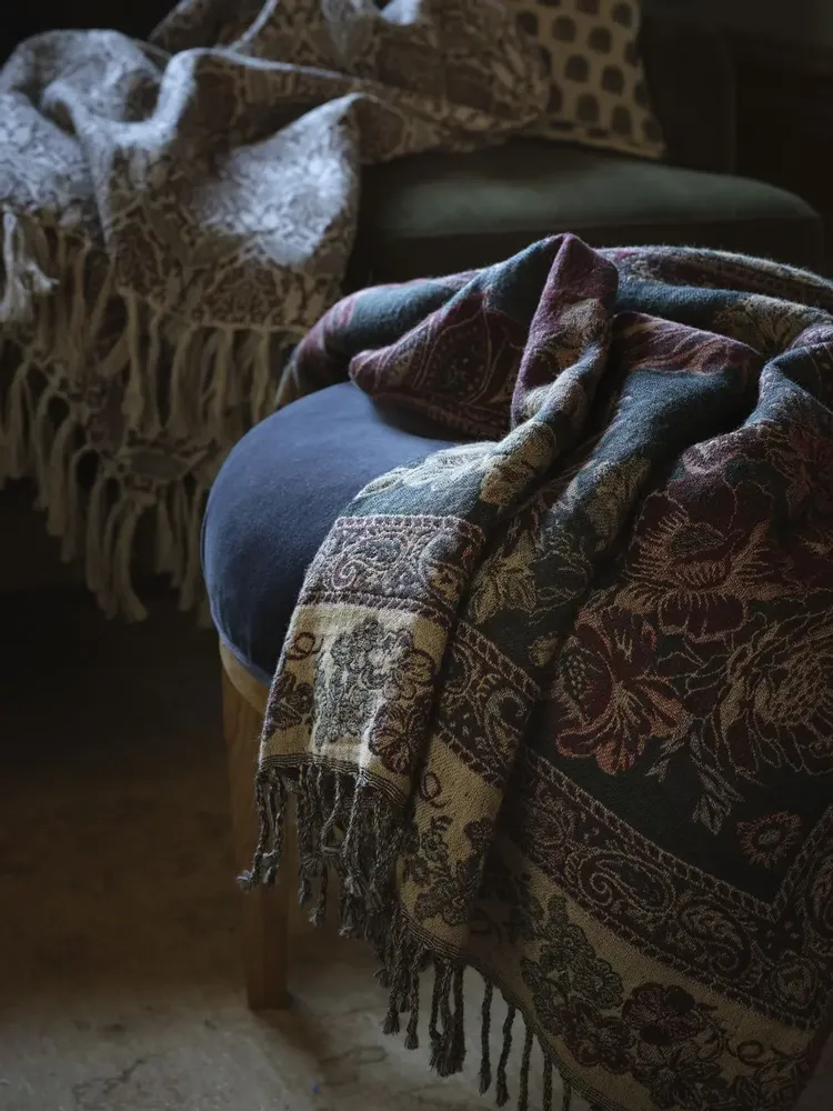 Throw blankets - Blanket in Boiled Wool - CHAMOIS