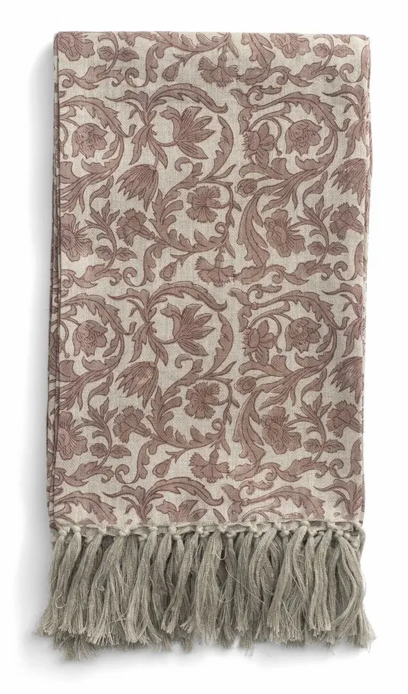 Throw blankets - Linen Throw - CHAMOIS