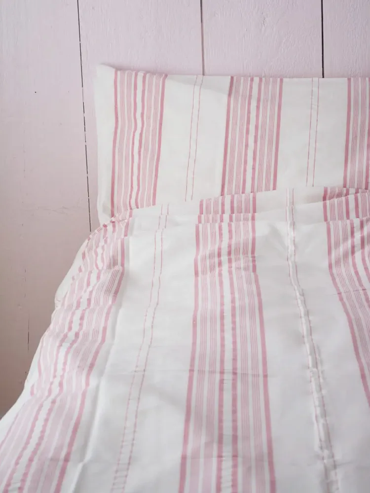 Lits - housse de couette, rayée rouge cerise - OTTOMANIA