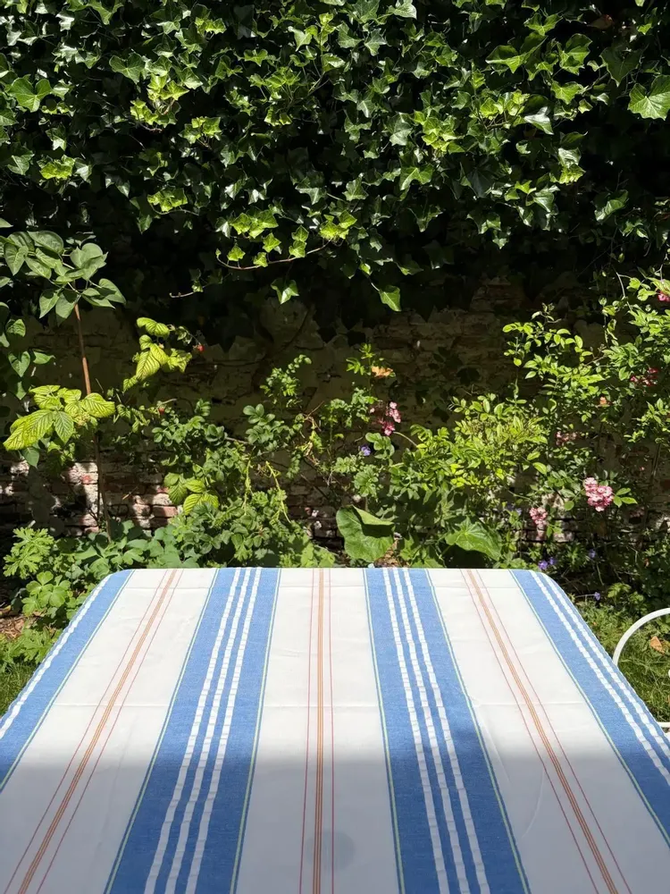 Autres décorations de Noël - nappe rayée - blanc-bleu méditerranéen - OTTOMANIA