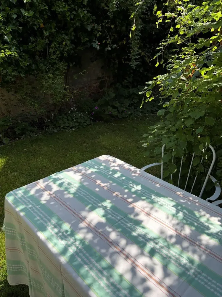 Autres décorations de Noël - nappe rayée - blanc-vert frais - OTTOMANIA