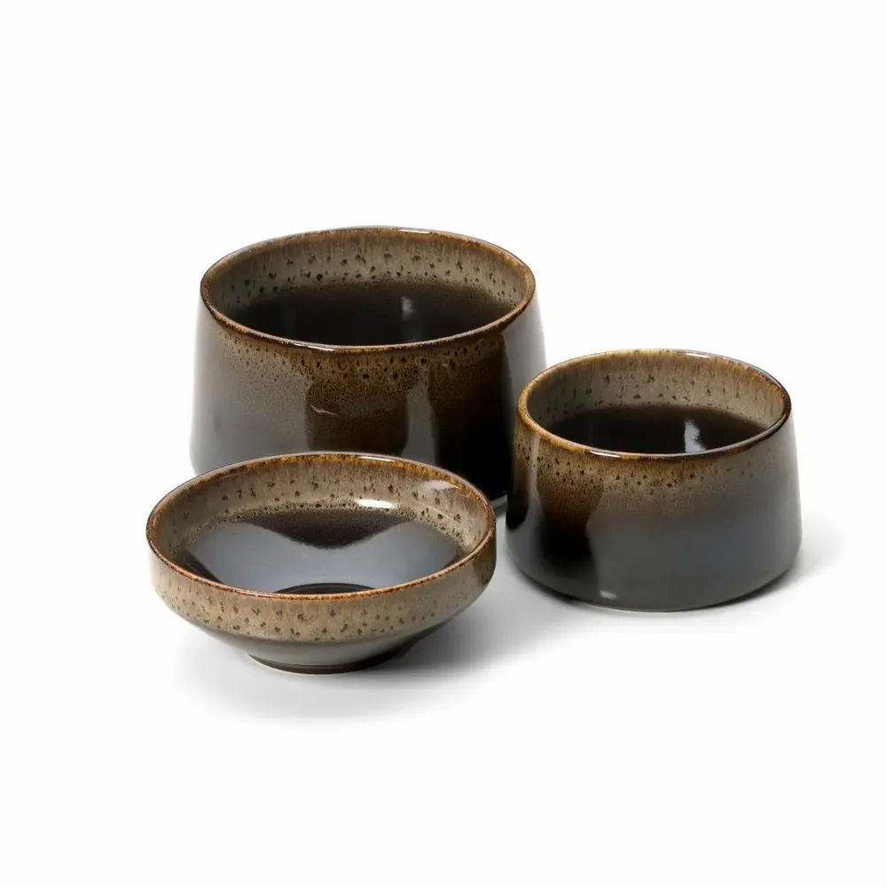 Bowls - The Kyoto Low Bowl - Dark Brown Mud - M - BAZAR BIZAR LIVING