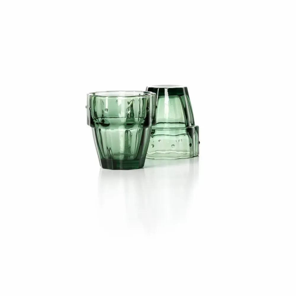Glass - The Stack-a-Cactus Glasses - Green - Set of 4 - BAZAR BIZAR LIVING