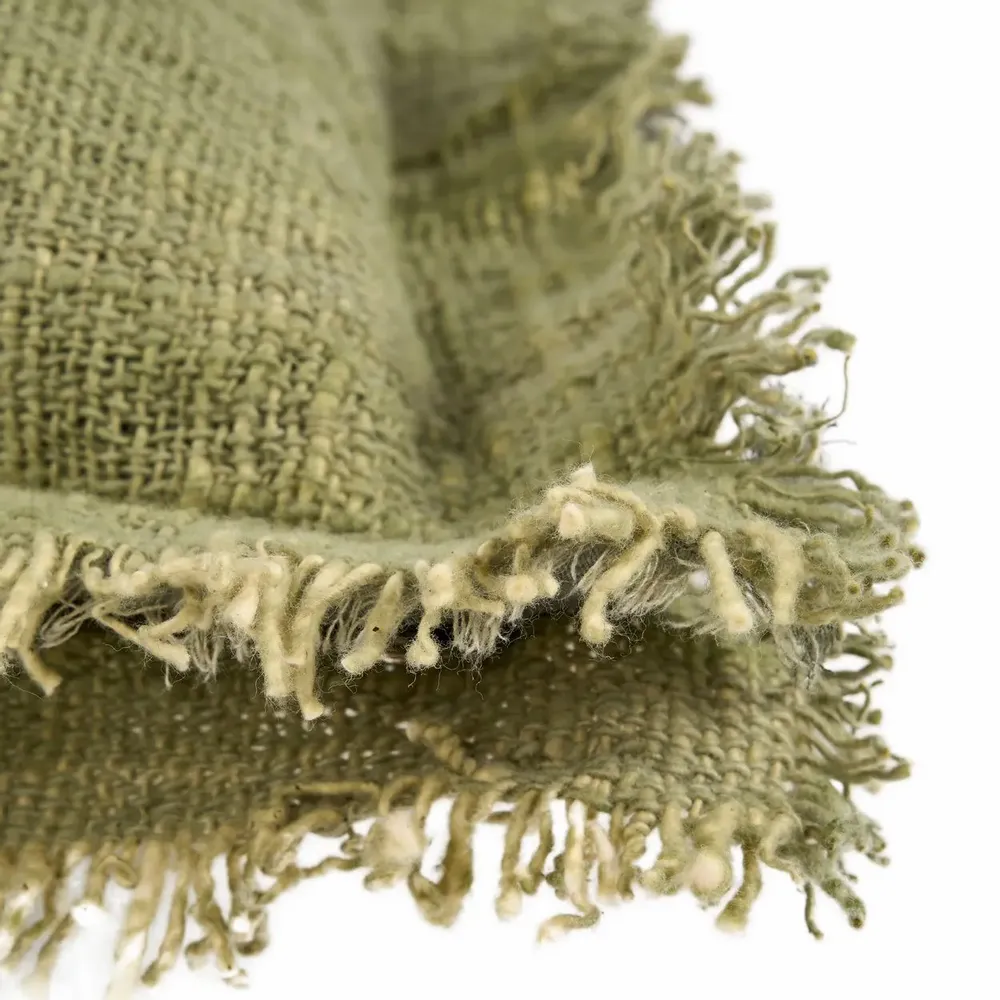 Coussins - La Housse de Coussin Jungle Fringe - Verte - BAZAR BIZAR LIVING