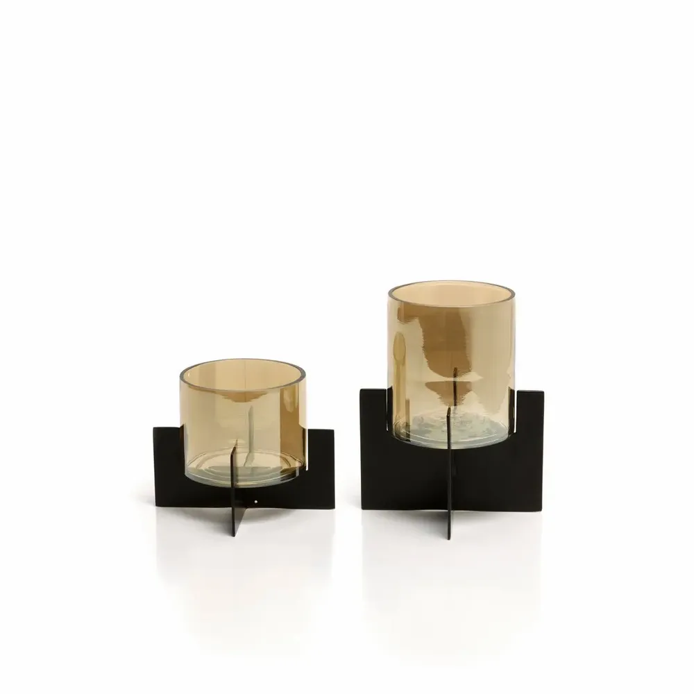 Bougeoirs et photophores  - Le Hurricane X - Noir - Bas - BAZAR BIZAR LIVING