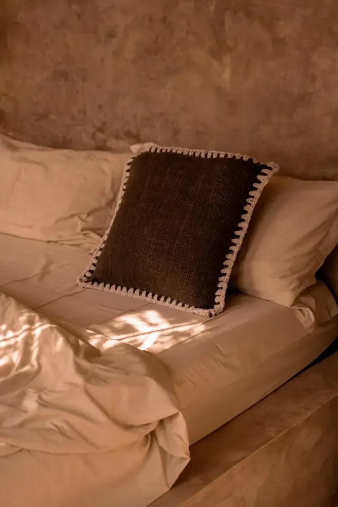 Cushions - The Espresso Edge Cushion Cover - Brown White - BAZAR BIZAR LIVING