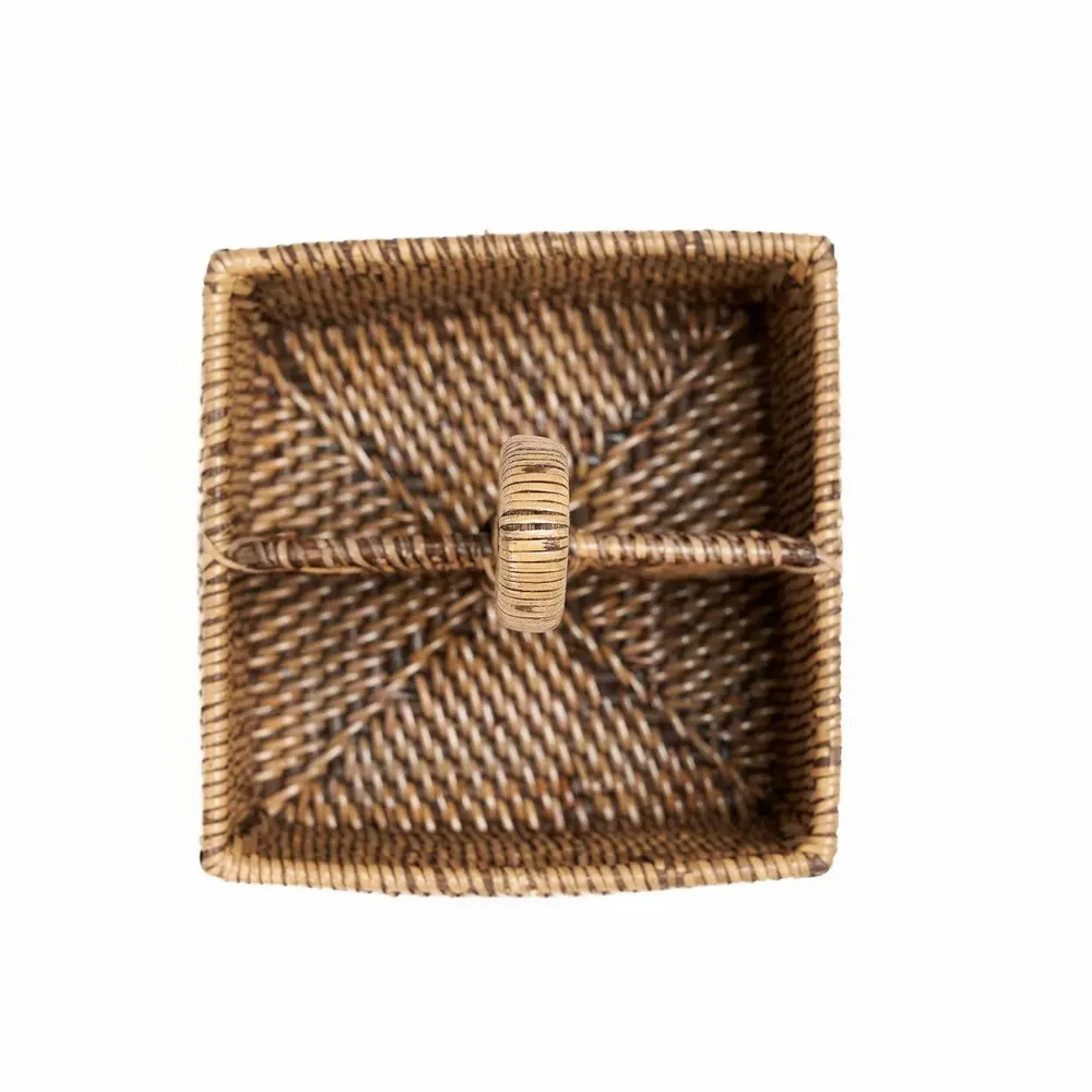 Storage boxes - The Rattan Cutlery Caddy N°2 - Natural Brown - BAZAR BIZAR LIVING