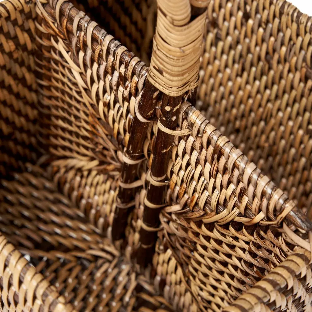 Storage boxes - The Rattan Cutlery Caddy N°2 - Natural Brown - BAZAR BIZAR LIVING