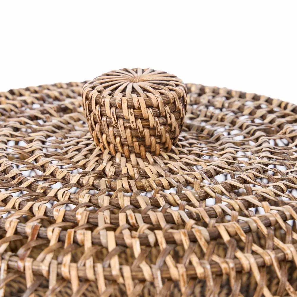 Platter and bowls - The Rattan Food Cover - Natural Brown - L - BAZAR BIZAR LIVING