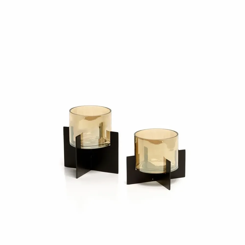 Candlesticks and candle holders - The Hurricane X - Black - High - BAZAR BIZAR LIVING