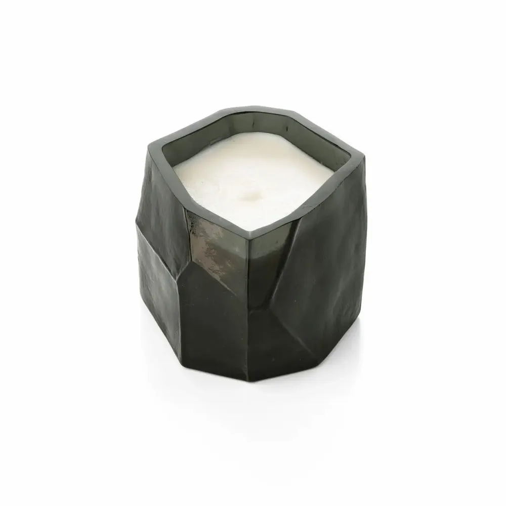 Bougeoirs et photophores  - Le Pot à Bougie Olivine - Fumé - BAZAR BIZAR LIVING