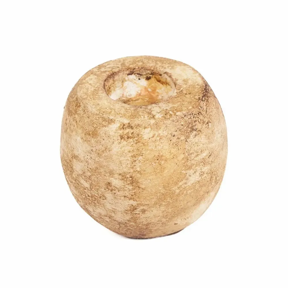 Candlesticks and candle holders - The Cavestone Candle Holder - Cream - BAZAR BIZAR LIVING