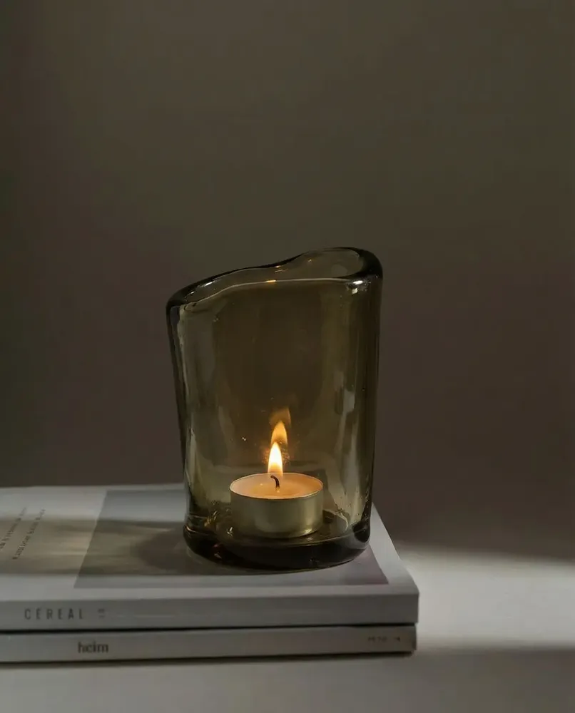 Bougeoirs et photophores  - Le Bougeoir Nocturne – Charbon – L - BAZAR BIZAR LIVING