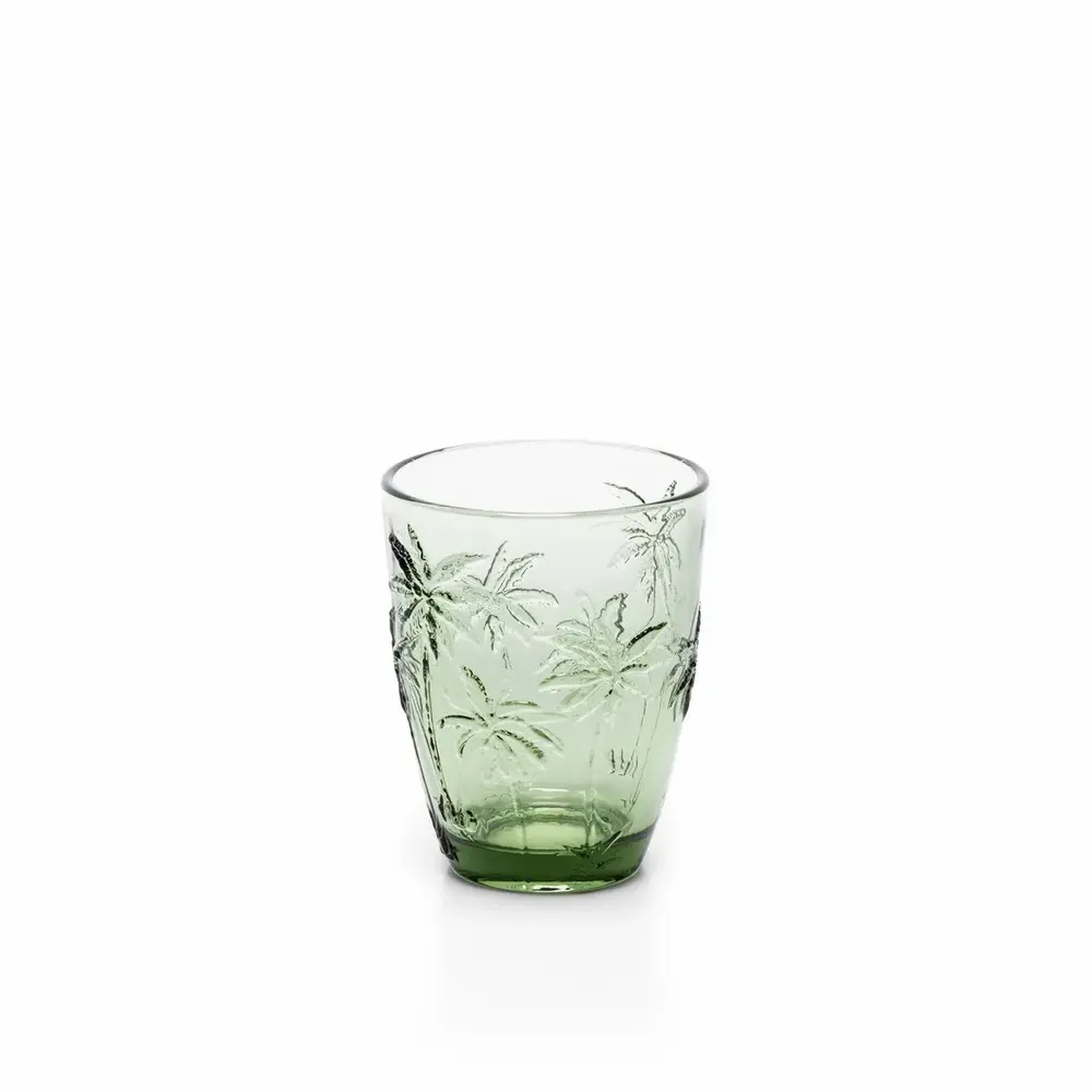 Glass - The Palm Breeze Water Glass - Green - BAZAR BIZAR LIVING