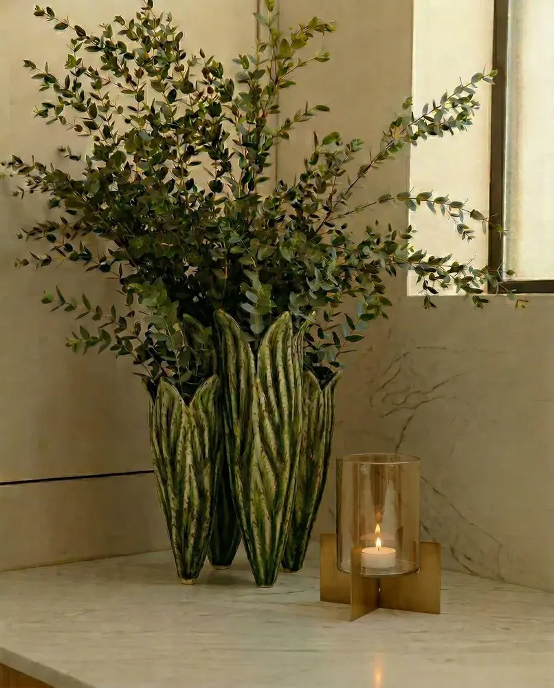 Candlesticks and candle holders - The Hurricane X - Gold - High - BAZAR BIZAR LIVING