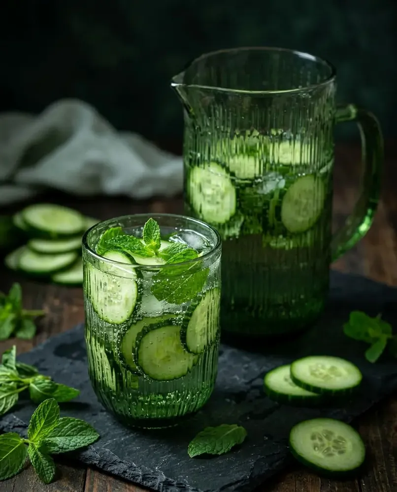 Glass - The Moss Ripple Water Glass - Green - BAZAR BIZAR LIVING