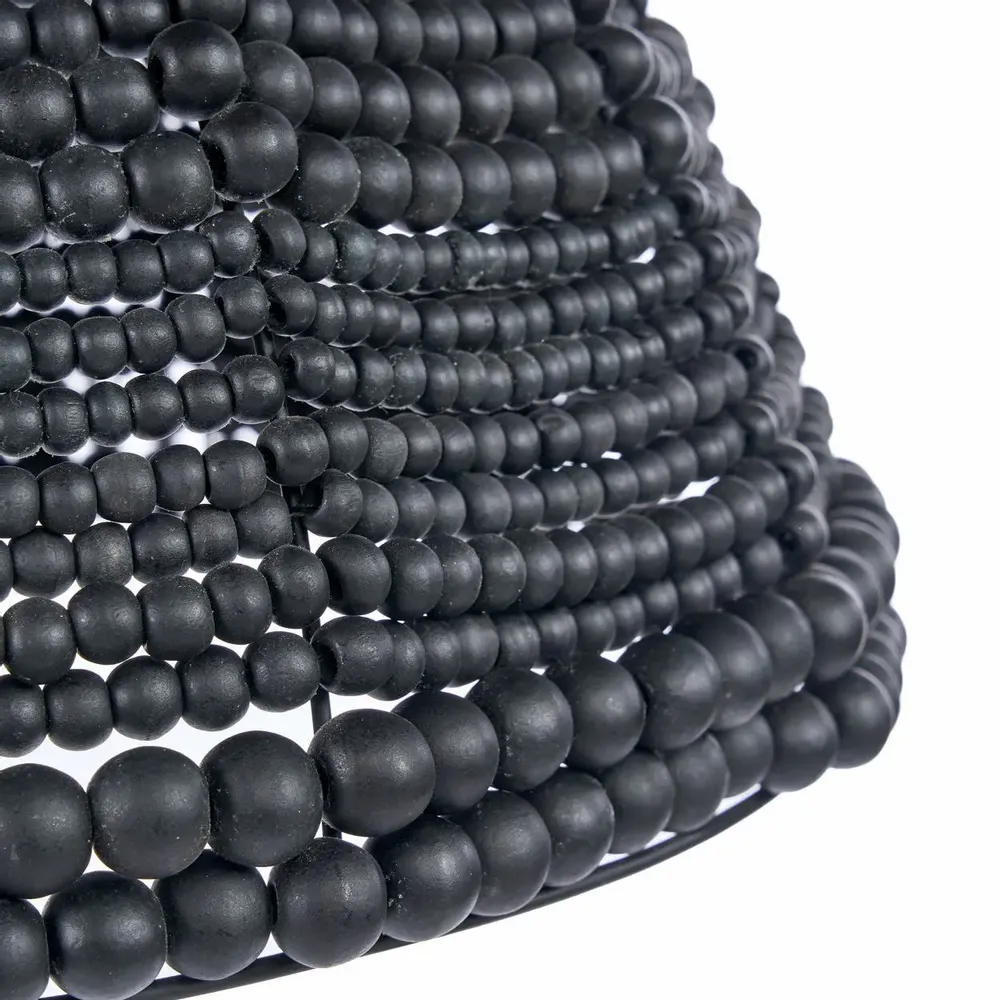 Blinds - The Wooden Bead Dome Pendant - Black - BAZAR BIZAR LIVING