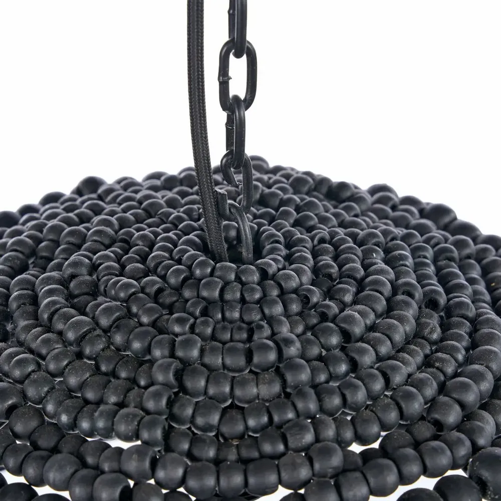 Blinds - The Wooden Bead Dome Pendant - Black - BAZAR BIZAR LIVING