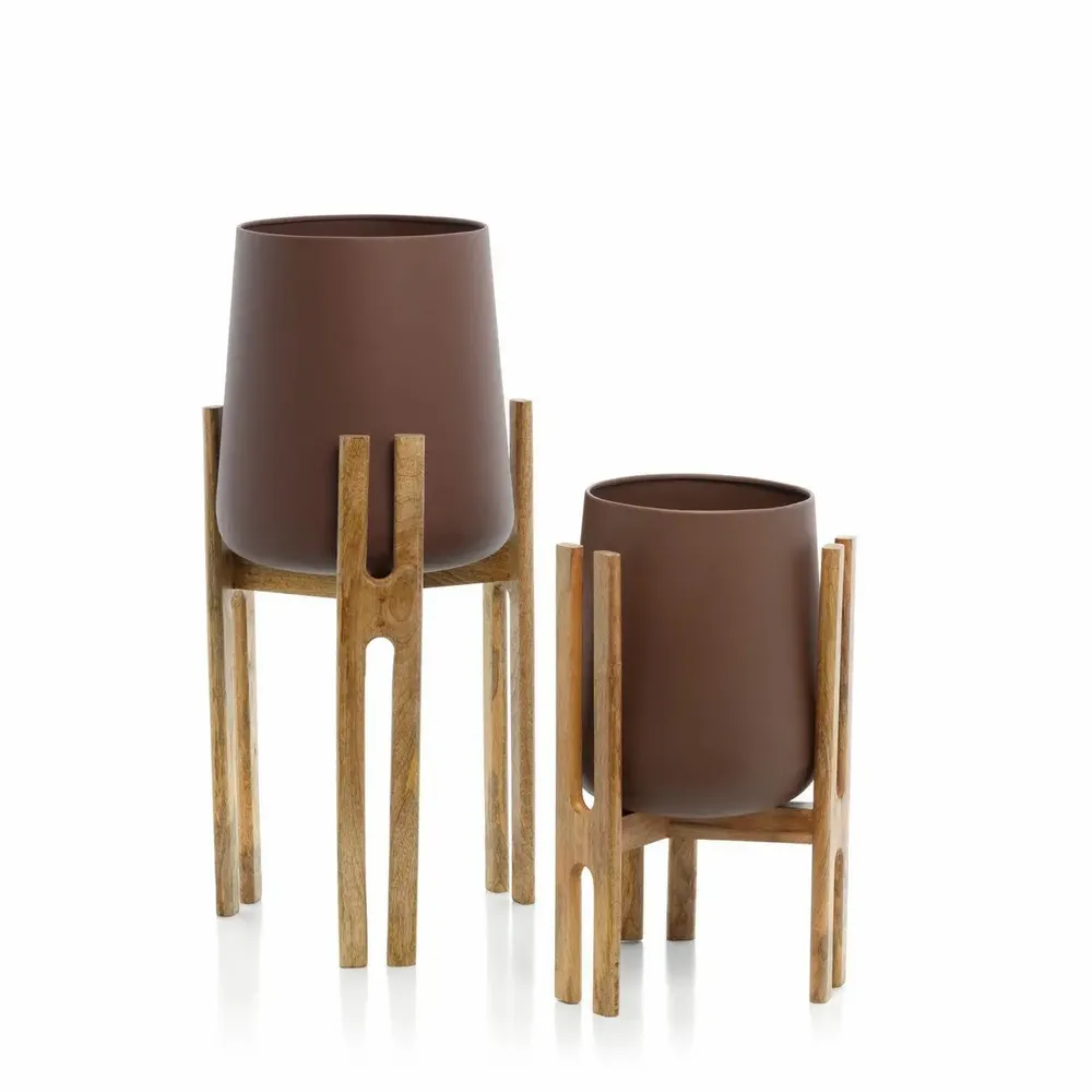 Pots de fleurs - Le Cache-Pot Forked Root - Brun Naturel - M - BAZAR BIZAR LIVING