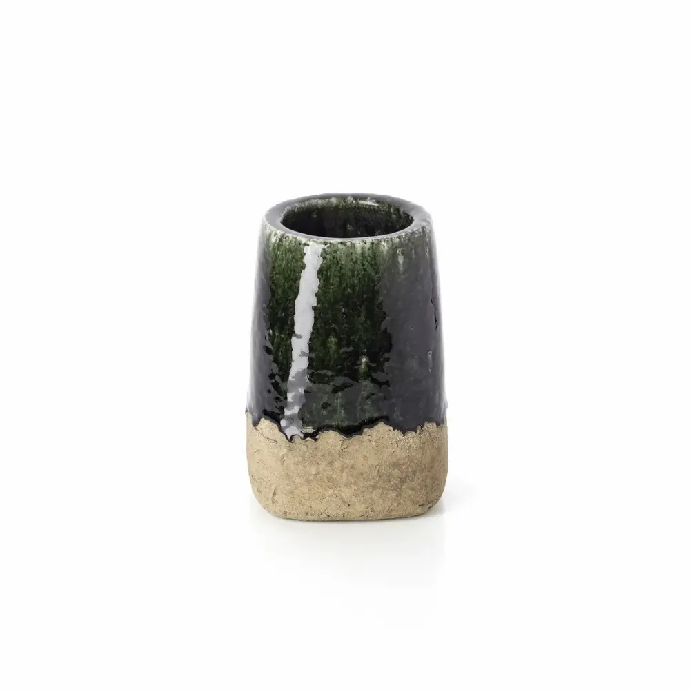 Flower pots - The Moss Conical Planter - Concrete Green - M - BAZAR BIZAR LIVING