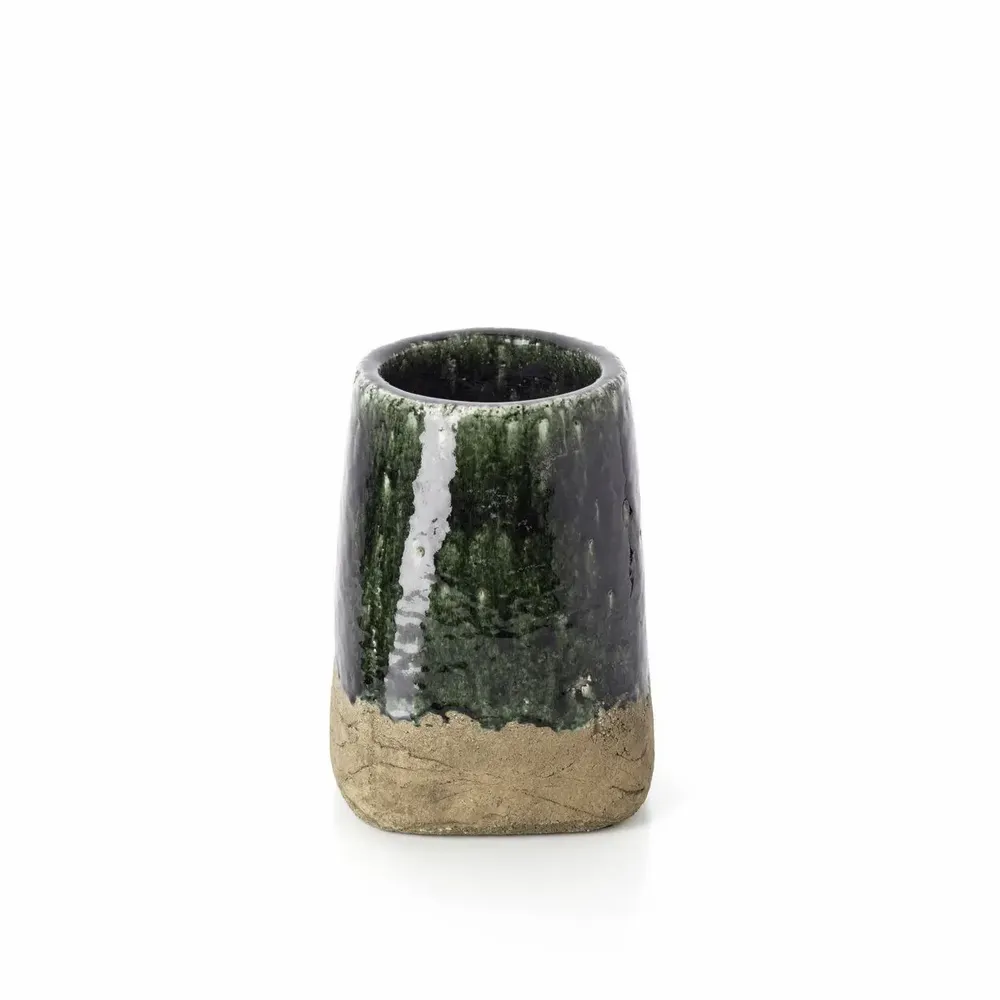Pots de fleurs - Le Cache-Pot Conique Moss - Béton Vert - L - BAZAR BIZAR LIVING