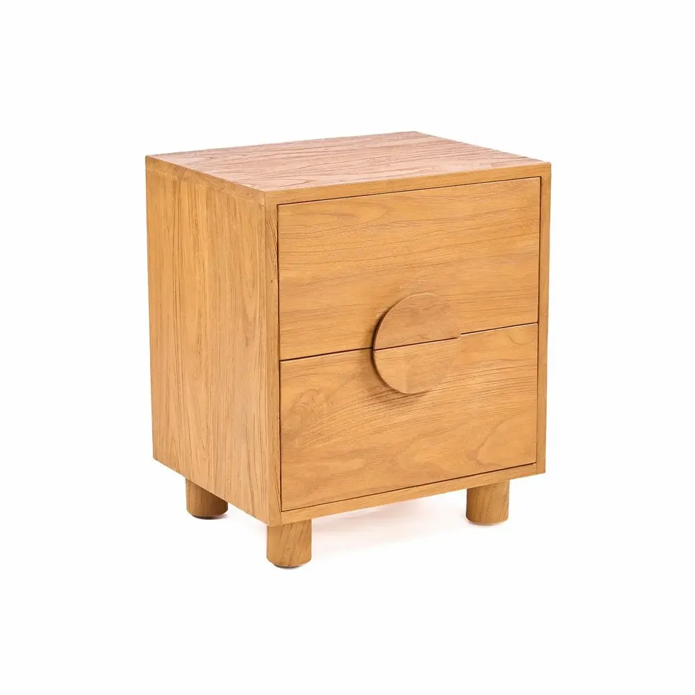 Night tables - The Eclipse Nightstand - Natural - BAZAR BIZAR LIVING