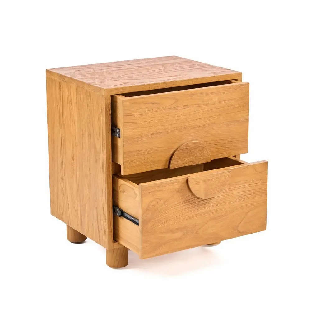 Night tables - The Eclipse Nightstand - Natural - BAZAR BIZAR LIVING