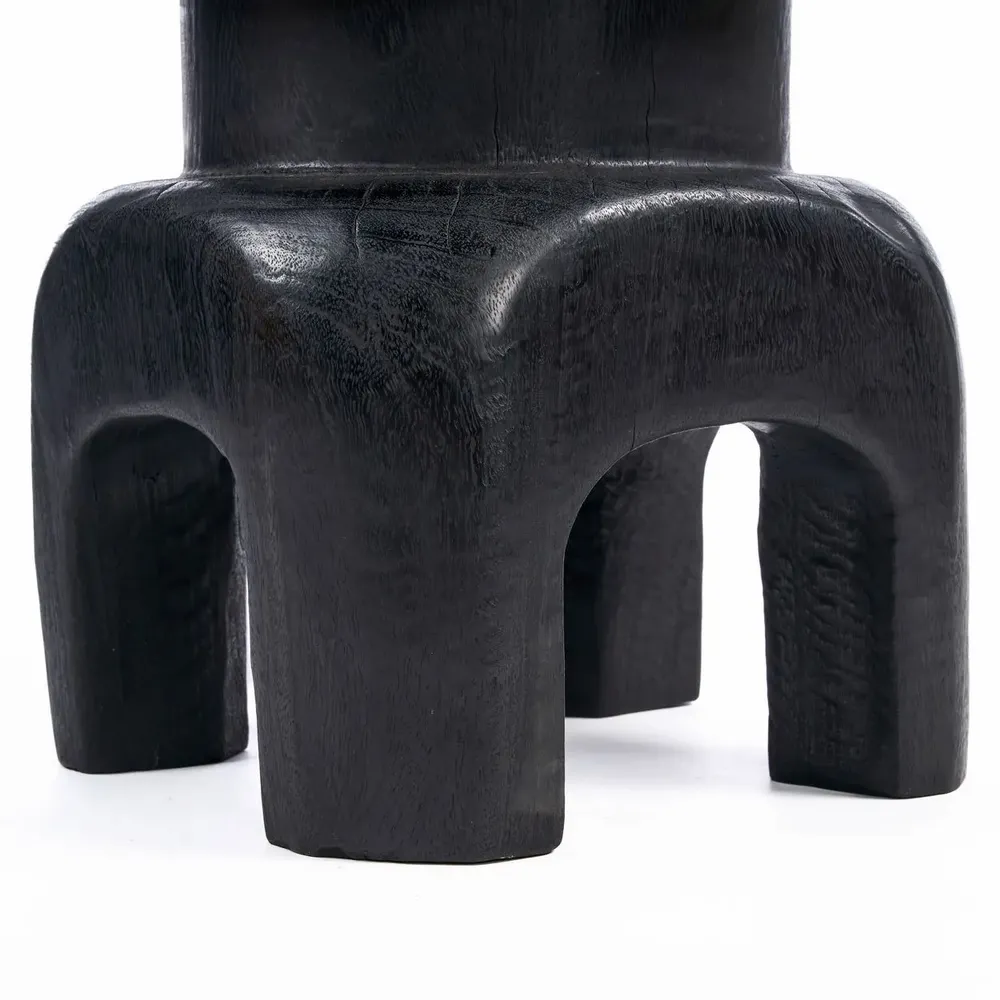 Stools - The Squat Spot Stool - Black - BAZAR BIZAR LIVING