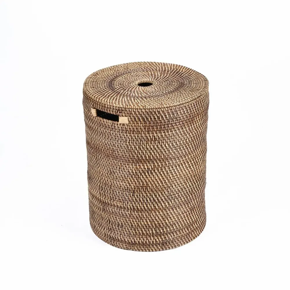 Laundry baskets - The Laundrilla Basket - Natural Brown - BAZAR BIZAR LIVING