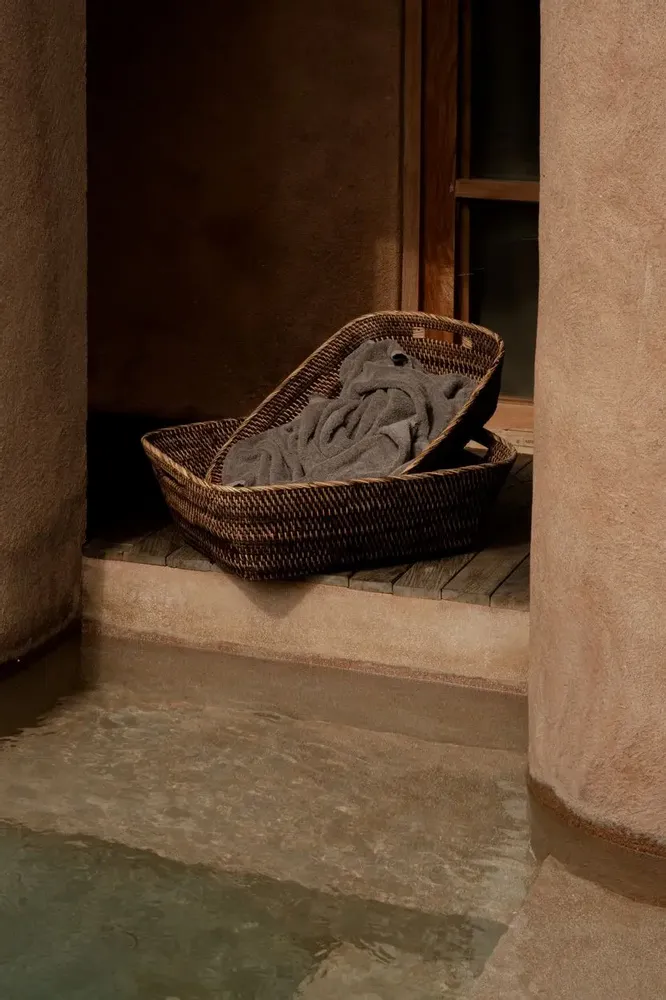 Laundry baskets - The Hannah Laundry Basket - Natural Brown - L - BAZAR BIZAR LIVING