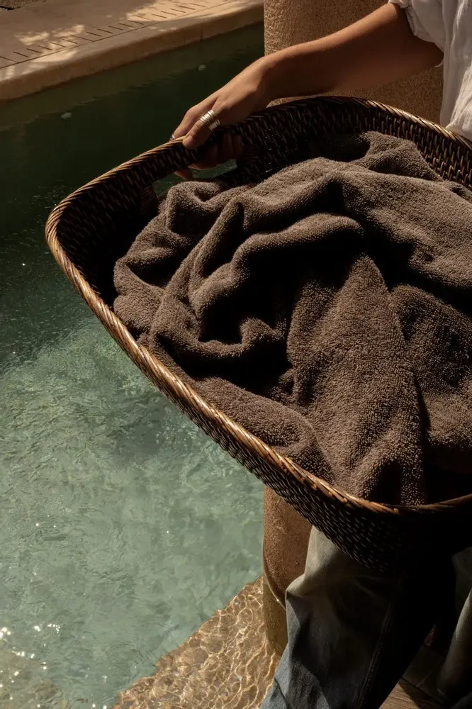 Laundry baskets - The Hannah Laundry Basket - Natural Brown - L - BAZAR BIZAR LIVING