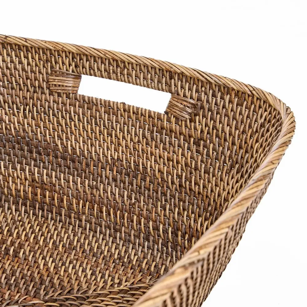 Laundry baskets - The Hannah Laundry Basket - Natural Brown - L - BAZAR BIZAR LIVING