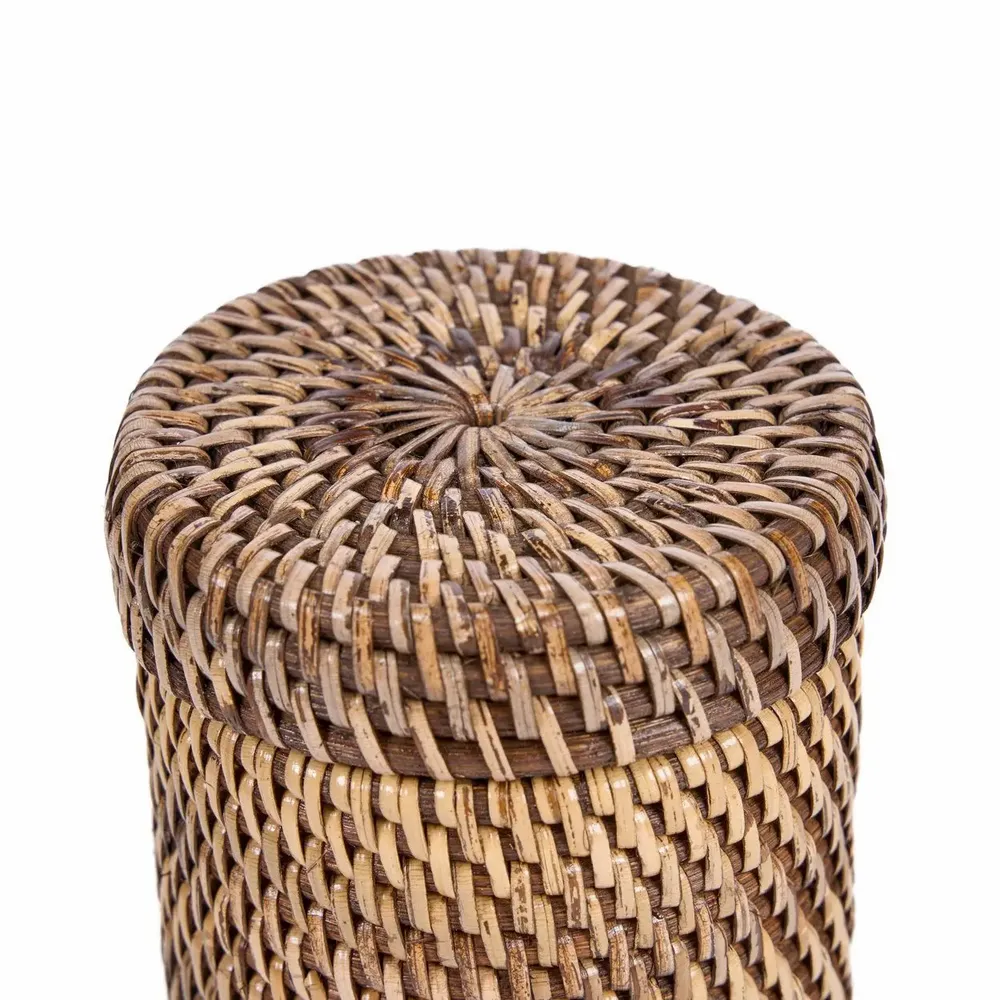 Caskets and boxes - The Rattan Canister - Natural Brown - BAZAR BIZAR LIVING