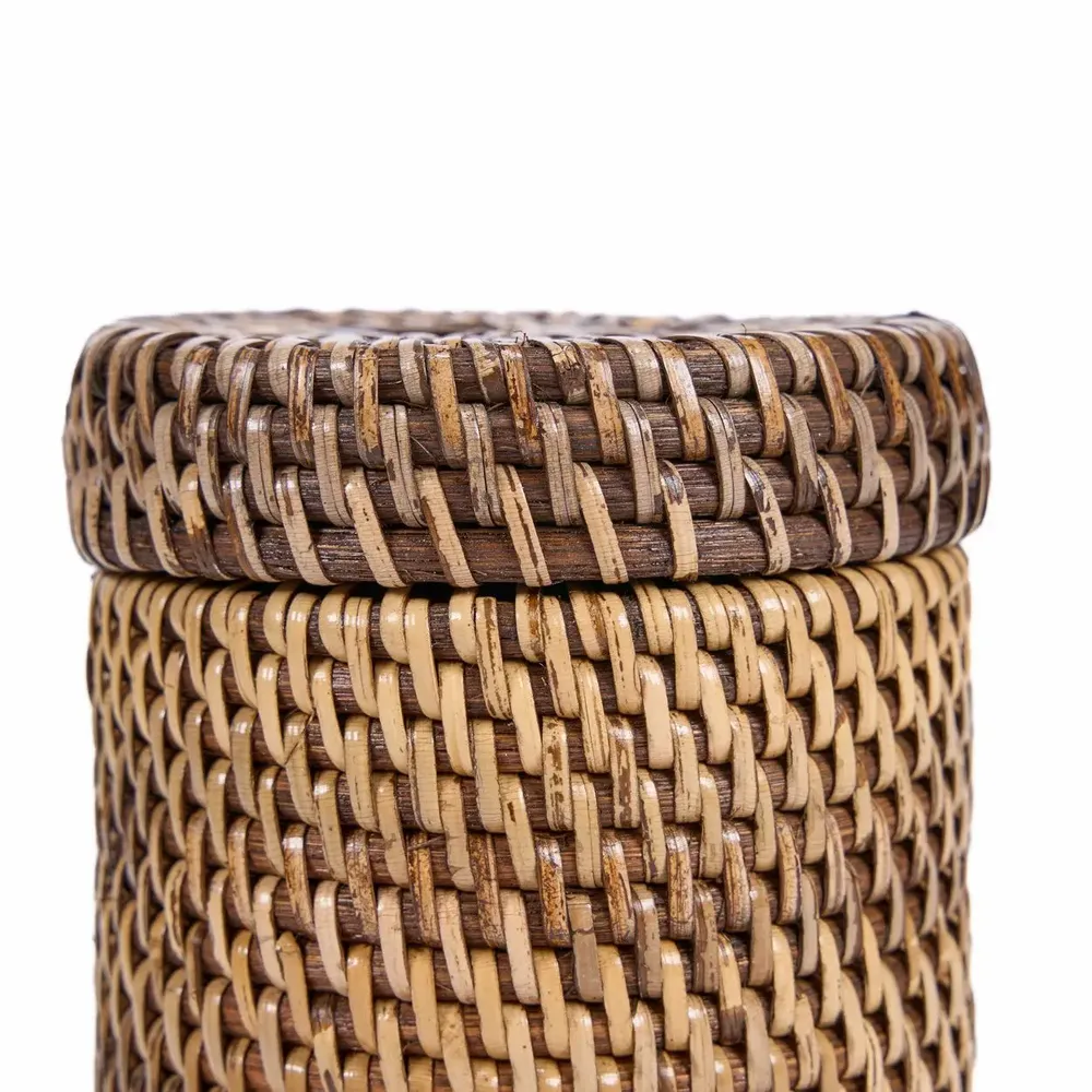 Caskets and boxes - The Rattan Canister - Natural Brown - BAZAR BIZAR LIVING