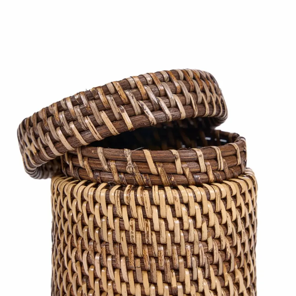 Caskets and boxes - The Rattan Canister - Natural Brown - BAZAR BIZAR LIVING