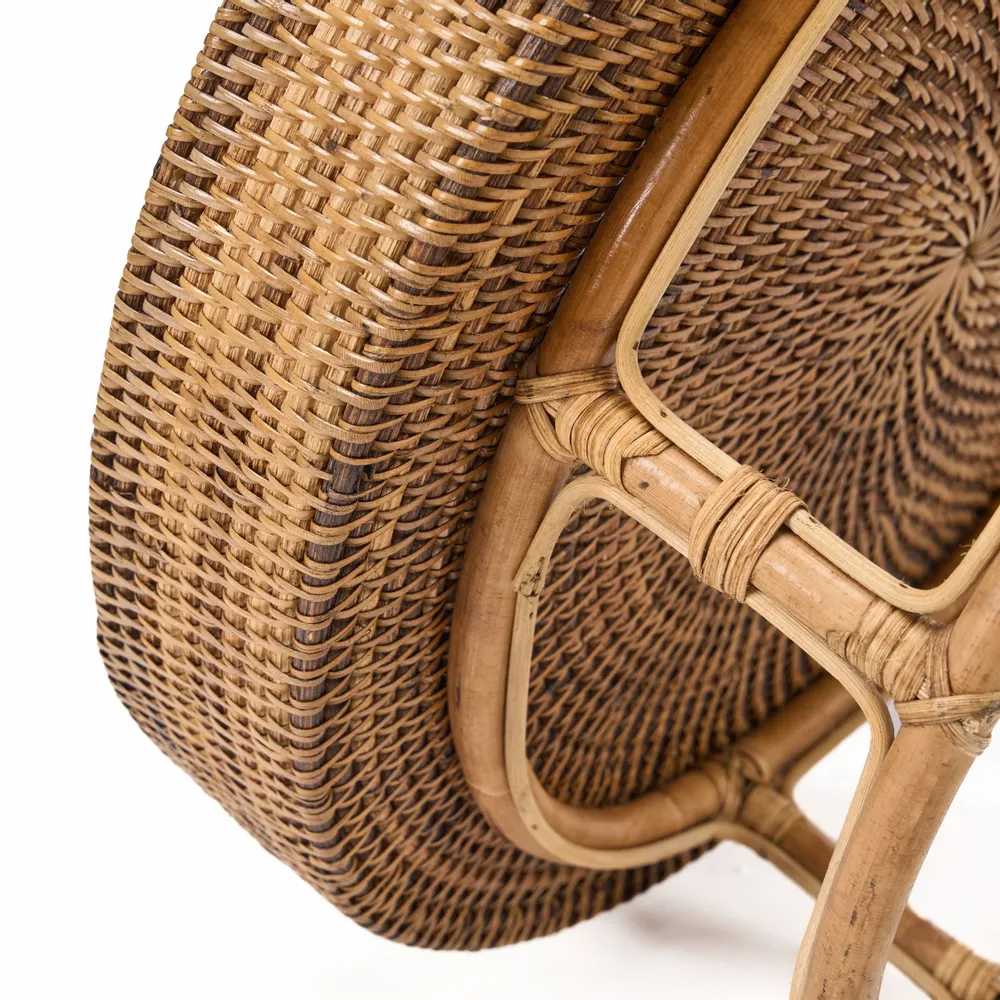 Platter and bowls - The Rattan Rise Tray - Natural Brown - BAZAR BIZAR LIVING